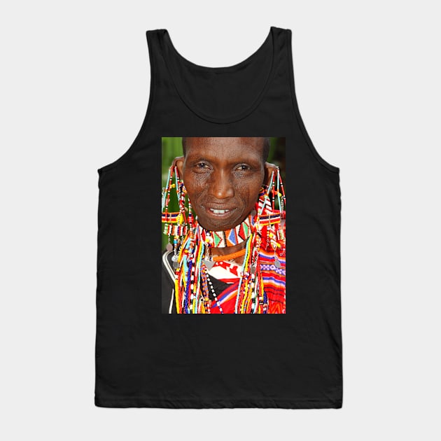 Maasai or Masai Woman, East Africa Tank Top by Carole-Anne